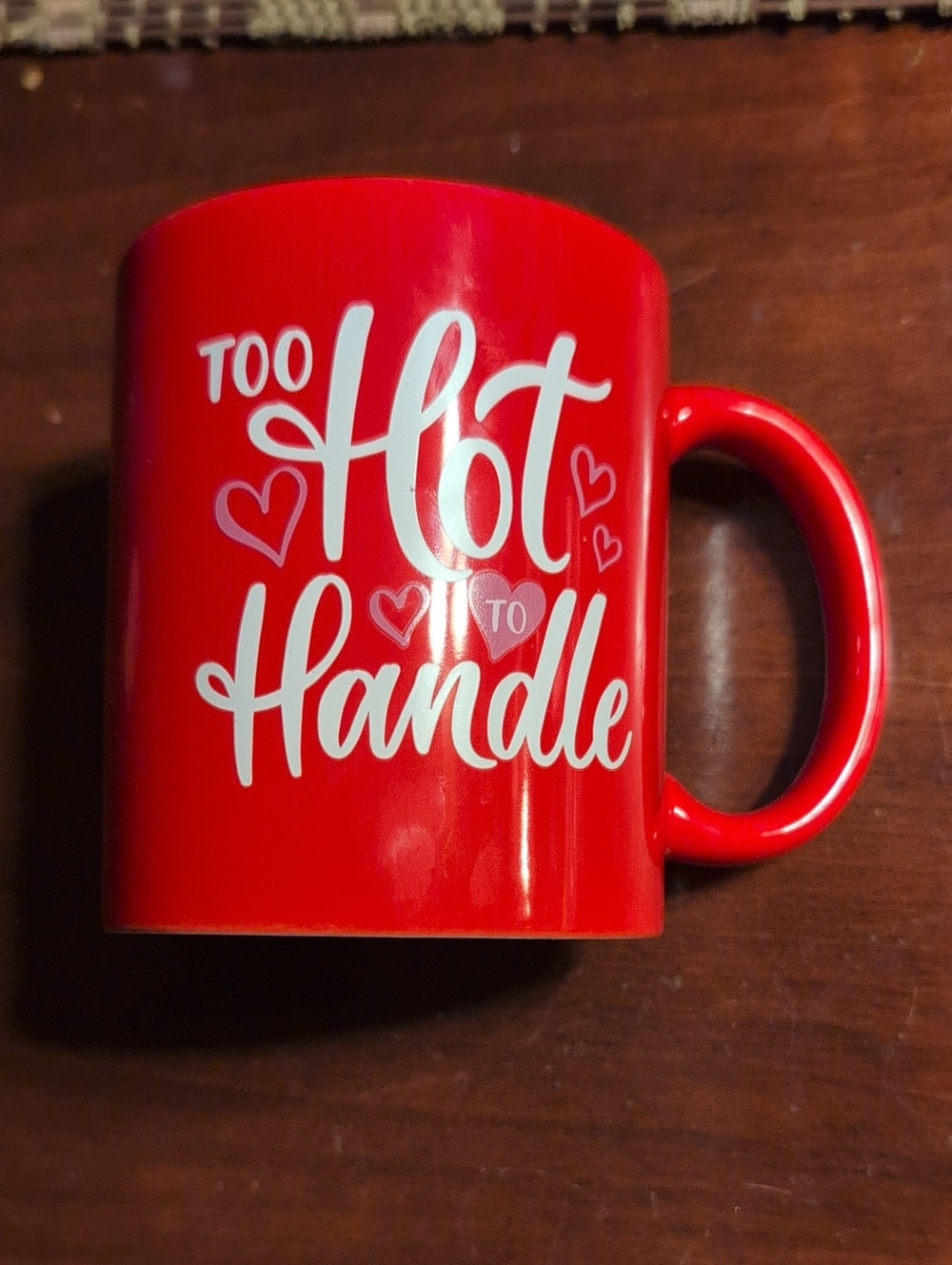 Red 'Too Hot to Handle' Ceramic Coffee Mug